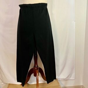 Karen Lessly Black Elastic Waist Pull -On Pants Size L